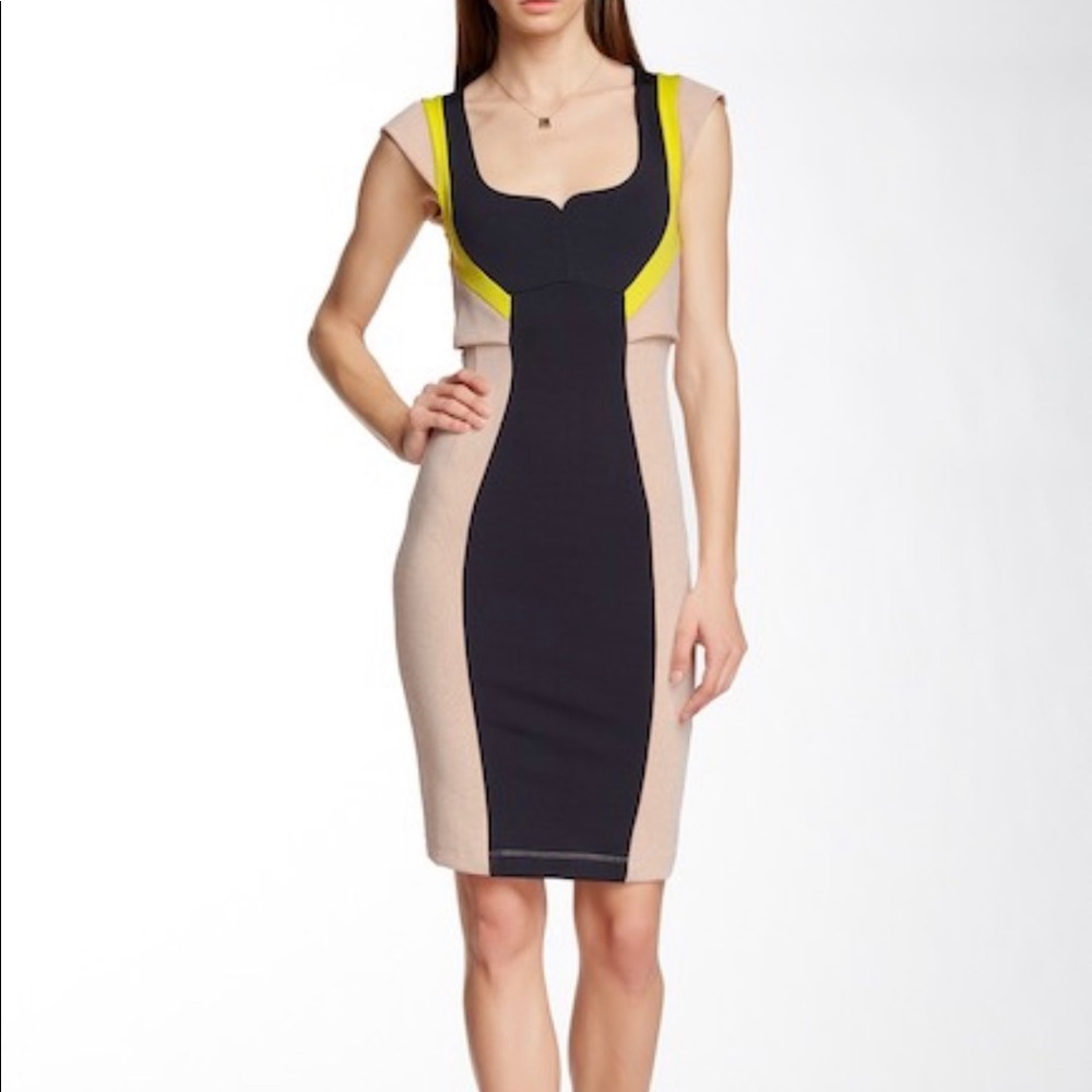 French connection color block dress NWT size 4